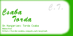 csaba torda business card